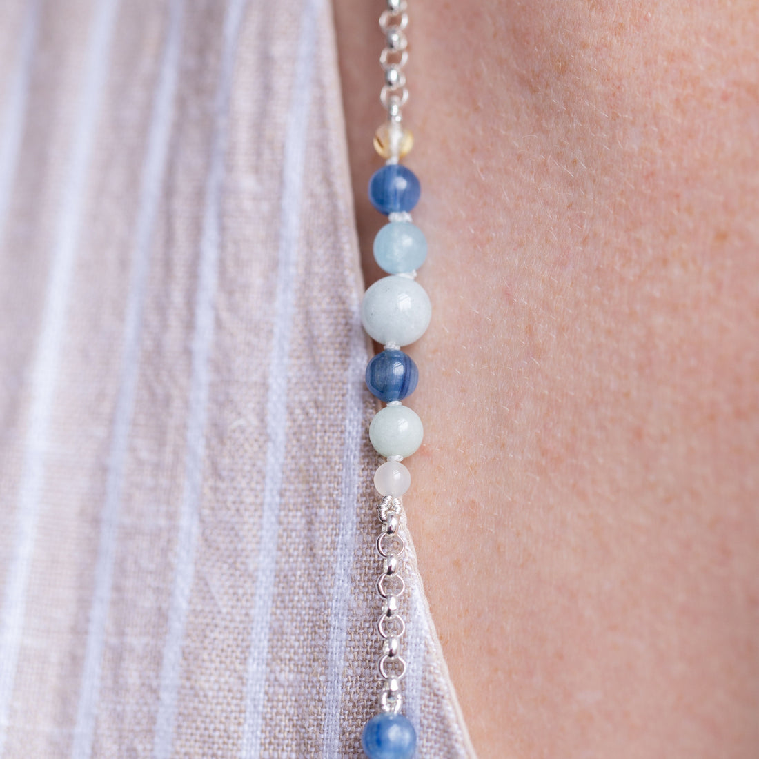 "Hinsby" Beaded Gemstone Necklace