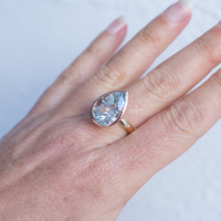 Rose and Yellow Gold Pear Cut Cocktail Ring (Limited Edition)