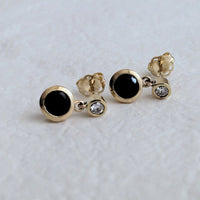 Limited Edition Tasmanian Black Spinel and Diamond Earrings