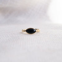 Marquise Cut Tasmanian Black Spinel Cocktail Ring (Limited Edition)