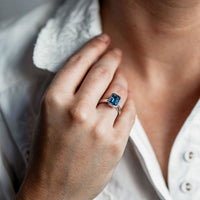 White Gold London Blue Topaz Ring (Limited Edition)