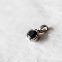 Tasmanian Black Spinel Drop Pendant