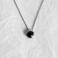 Tasmanian Black Spinel Pendant & Chain
