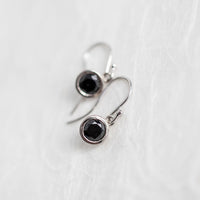 Tasmanian Black Spinel Drop Earrings