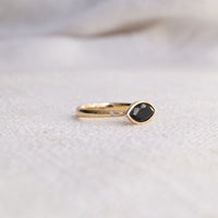 Marquise Cut Tasmanian Black Spinel Cocktail Ring (Limited Edition)