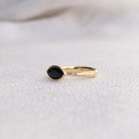 Marquise Cut Tasmanian Black Spinel Cocktail Ring (Limited Edition)