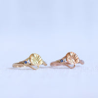 18K Rose Gold Small Tasmanian Sapphire Nothofagus Ring