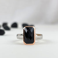 Limited Edition "Lune" Tasmanian Black Spinel Ring