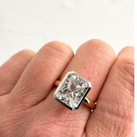 Limited Edition "Ice Blue" Radiant Cut Cocktail Ring