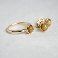 Rutile Quartz Studs