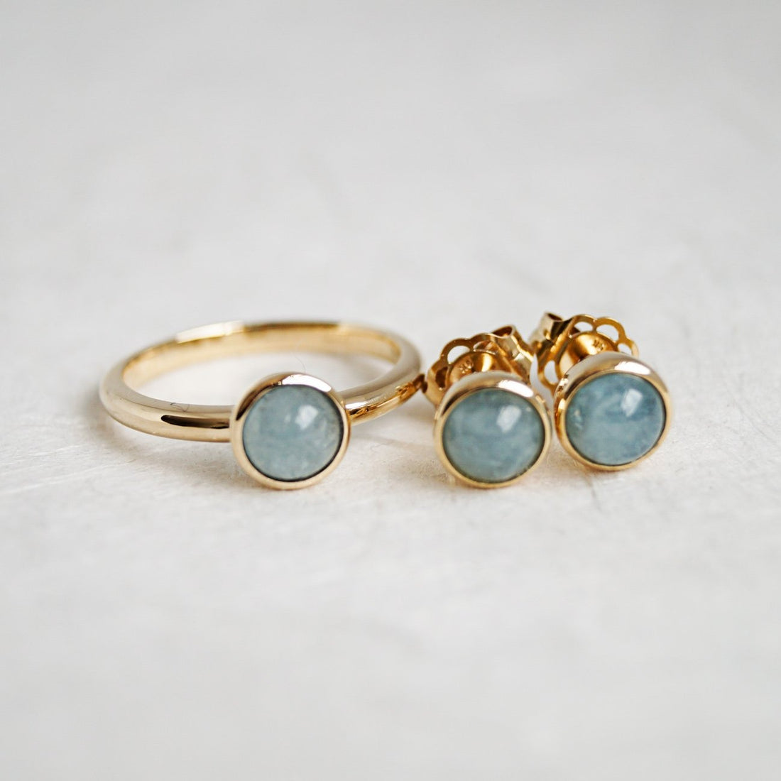 Aquamarine Studs