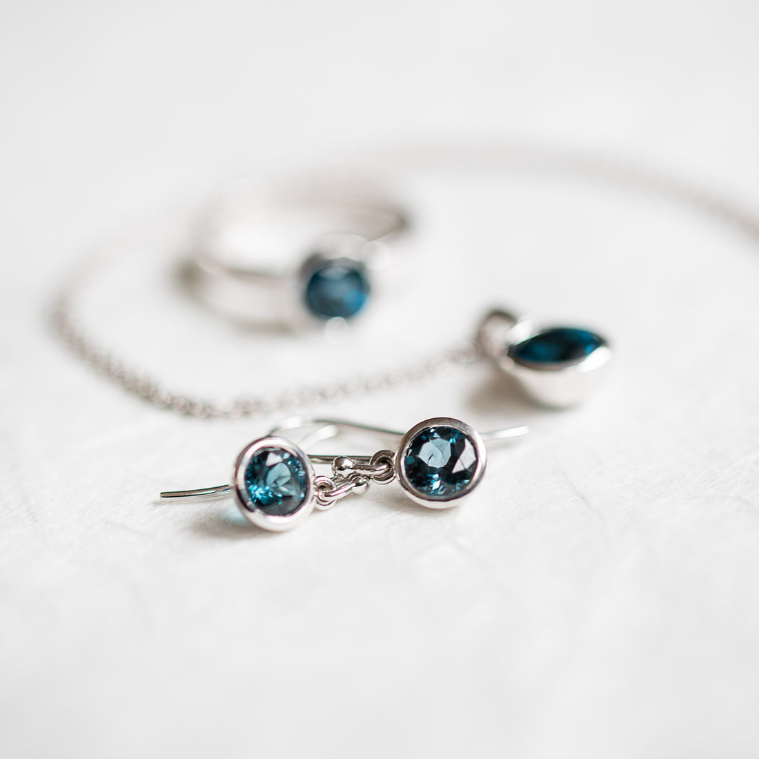 Blue Rocks Drop Earrings
