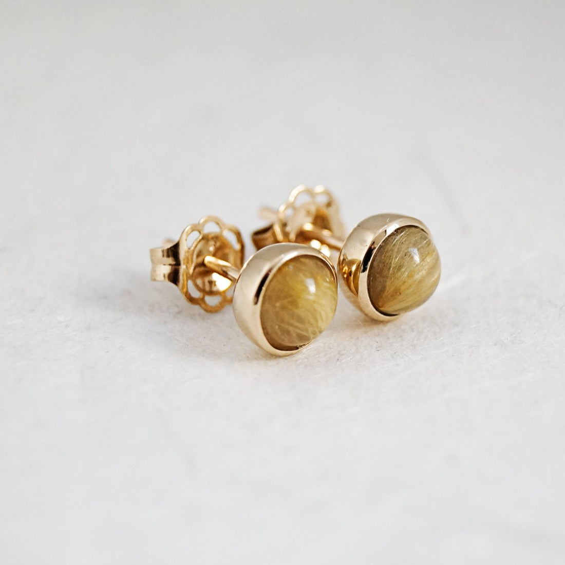 Rutile Quartz Studs