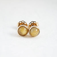 Rutile Quartz Studs