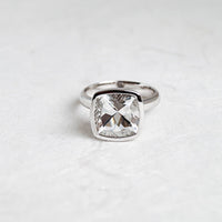 White Gold Cushion Cut Cocktail Ring (Limited Edition)