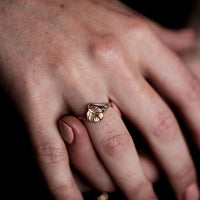 18K Rose Gold Small Tasmanian Sapphire Nothofagus Ring