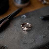 18K Rose Gold Small Tasmanian Sapphire Nothofagus Ring
