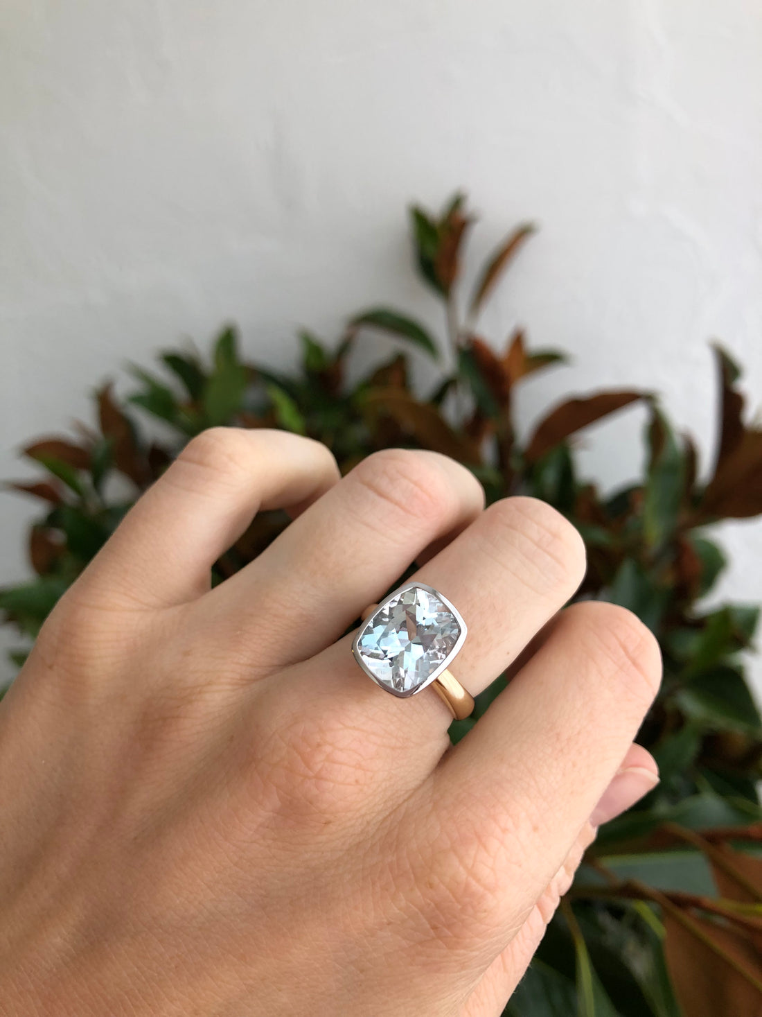 Two Tone Cushion Cut Cocktail Ring (Limited Edition)