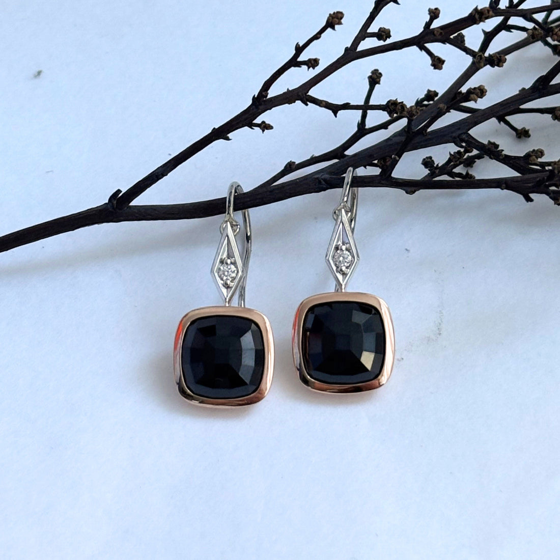 Tasmanian Black Spinel Earrings