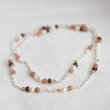 "Primrose" Beaded Gemstone Necklace