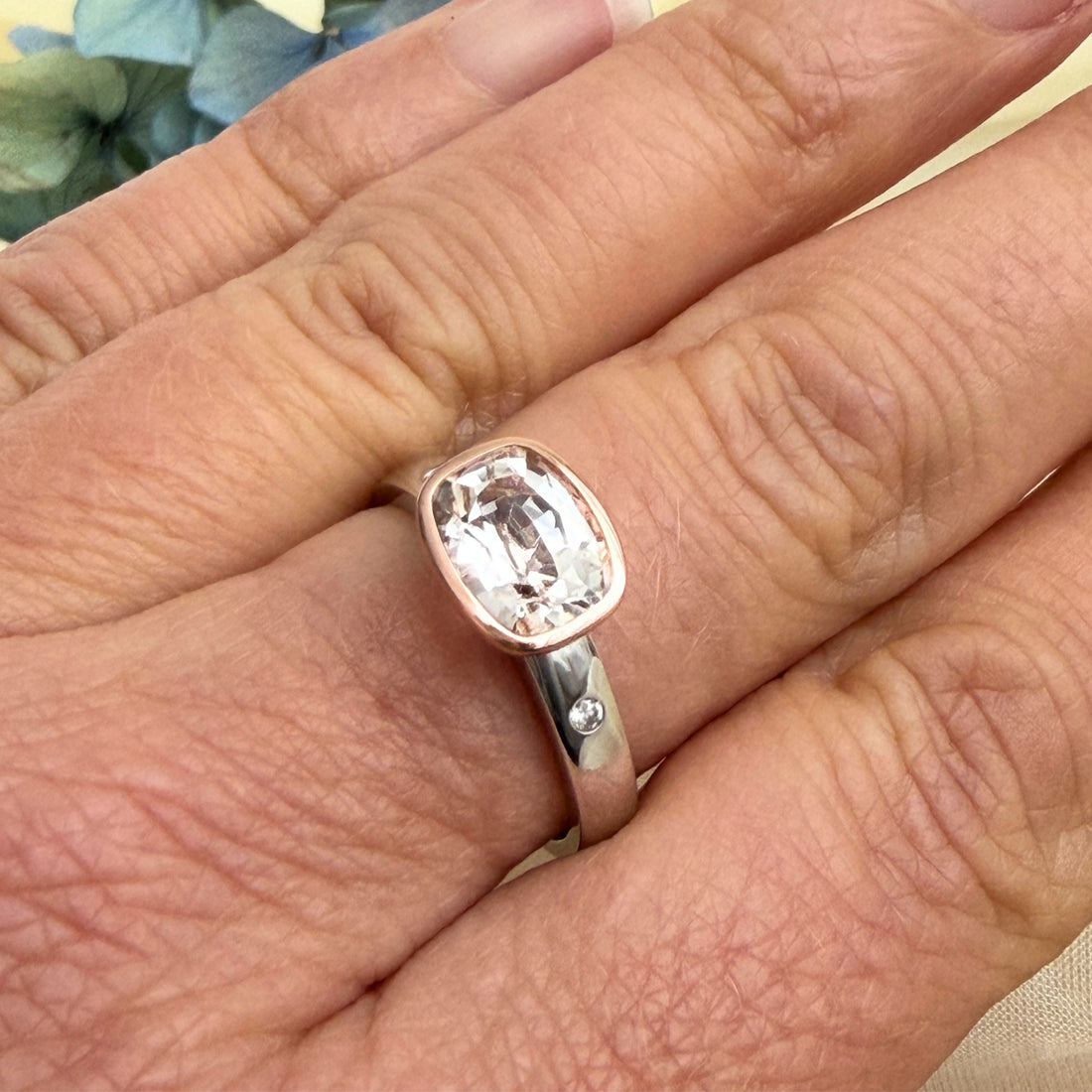 Limited Edition Rose and White Gold Killiecrankie Ring with Diamonds