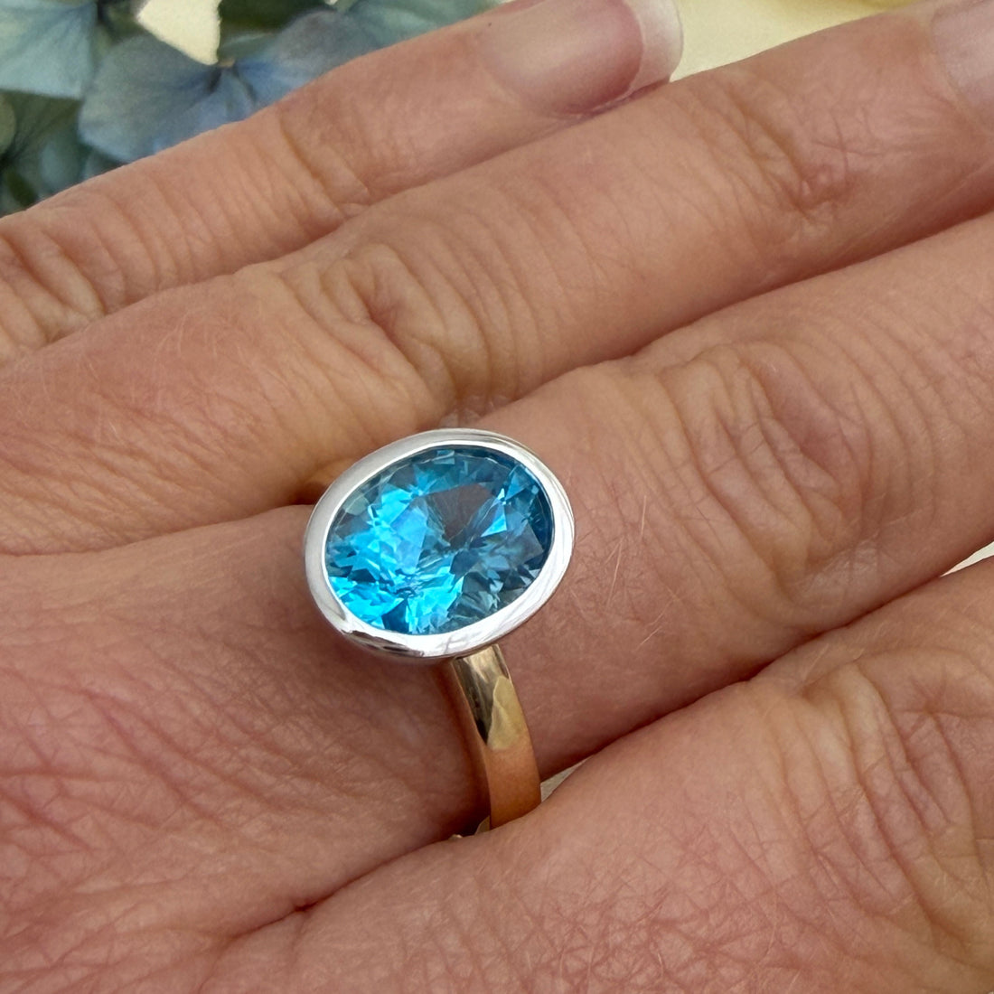 Limited Edition Swiss Blue Topaz Cocktail Ring
