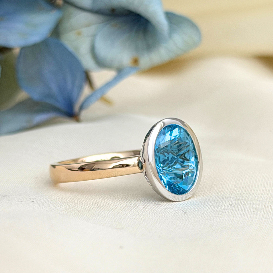 Limited Edition Swiss Blue Topaz Cocktail Ring