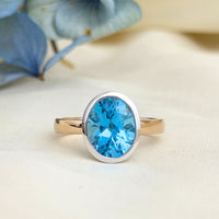 Limited Edition Swiss Blue Topaz Cocktail Ring