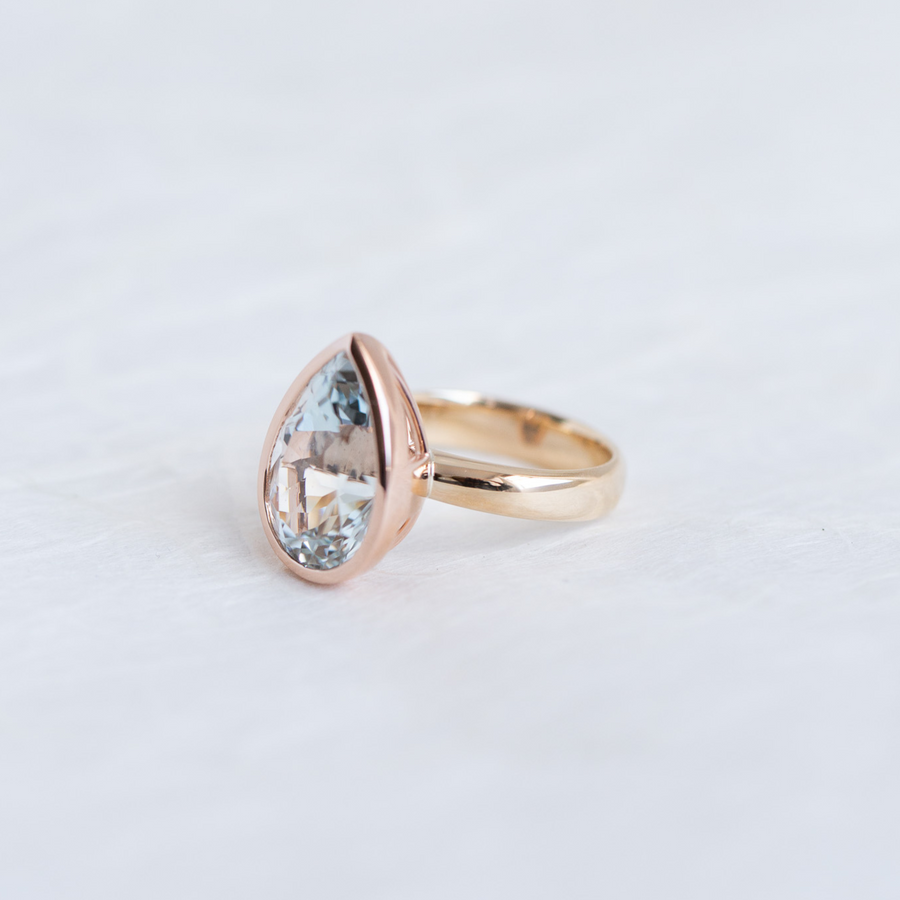 Rose and Yellow Gold Pear Cut Cocktail Ring (Limited Edition)