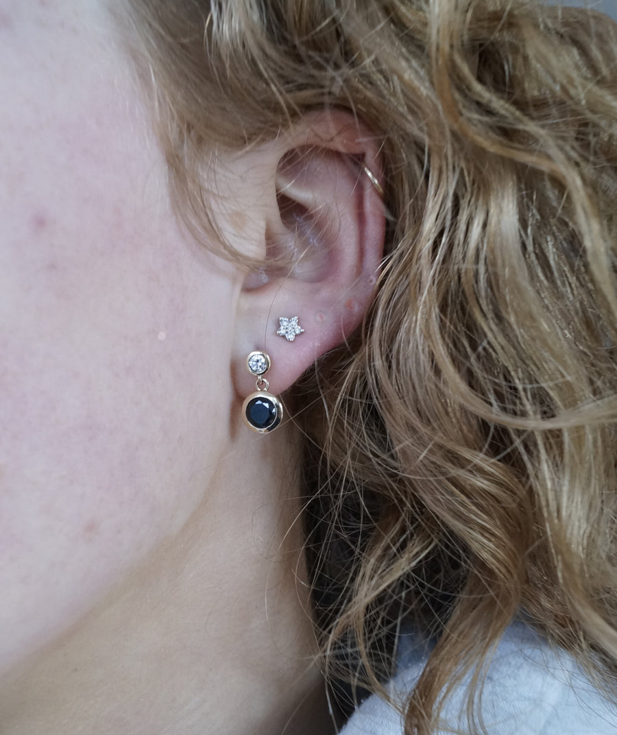 Limited Edition Tasmanian Black Spinel and Diamond Earrings