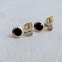 Limited Edition Tasmanian Black Spinel and Diamond Earrings