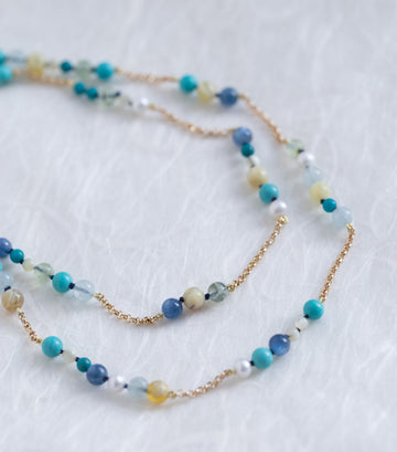 Beaded Mixed Gem Necklace