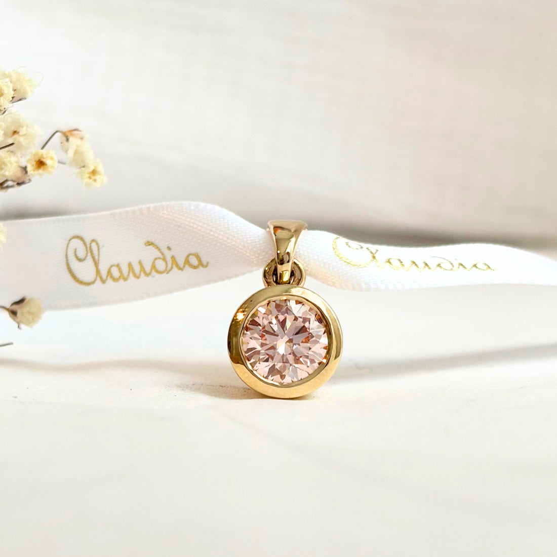 Limited Edition Luna Pendant with Pink Diamond