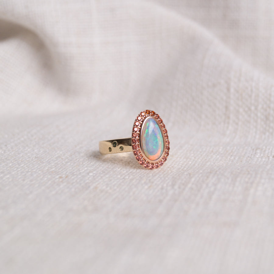 "Phoenix" Limited Edition Australian Opal Cocktail Ring