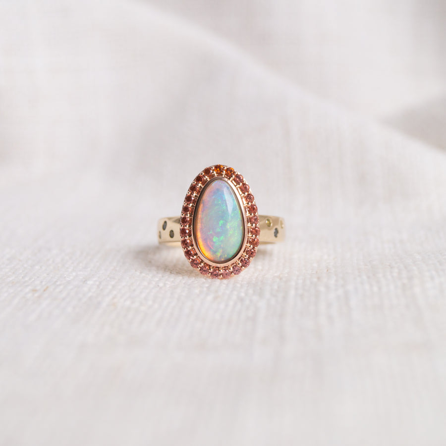 "Phoenix" Limited Edition Australian Opal Cocktail Ring