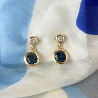 "Blue Rocks" London Blue Topaz and Diamond Earrings