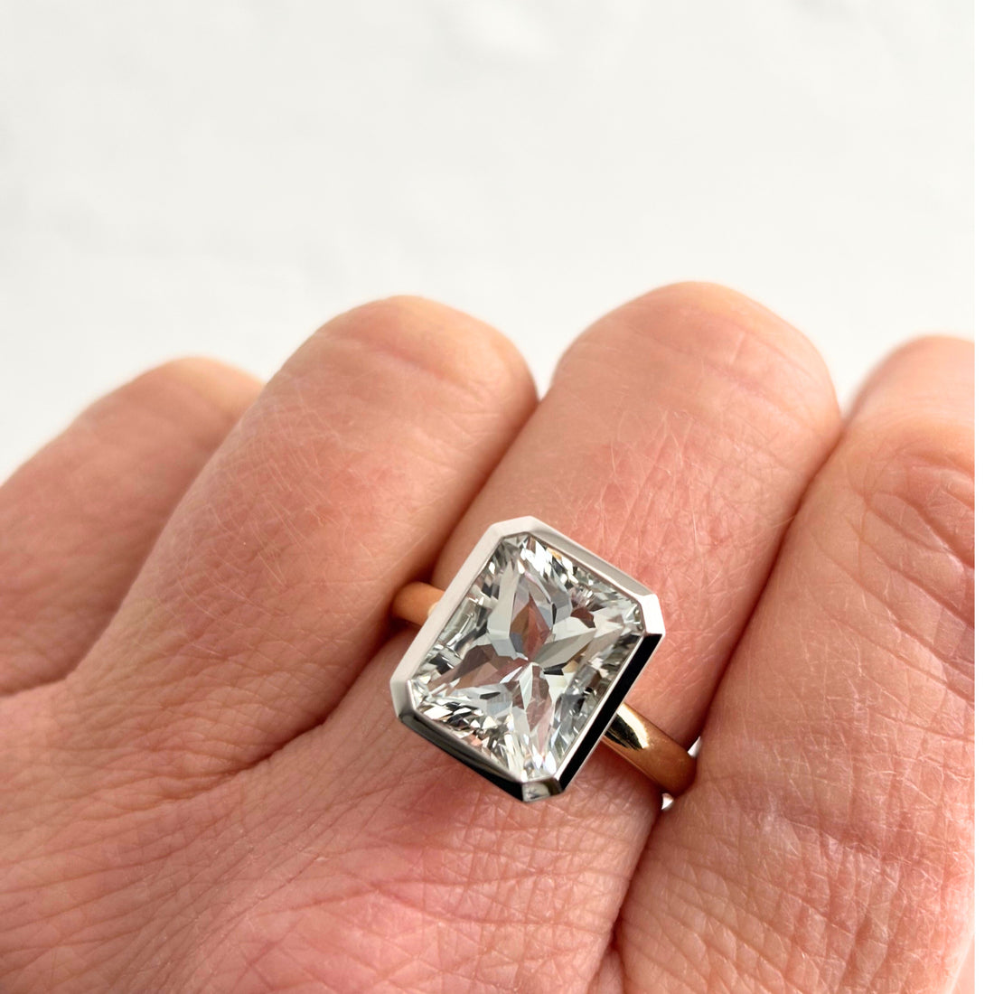 Limited Edition "Ice Blue" Radiant Cut Cocktail Ring