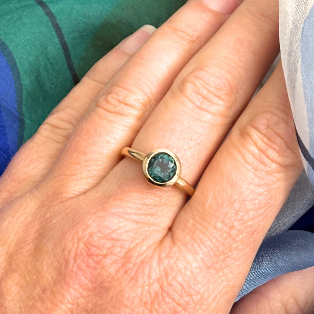 Limited Edition Stella Ring with Blue Indicolite Tourmaline