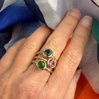 Limited Edition Stella Ring with Forest Green Tourmaline