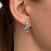 "Blue Rocks" London Blue Topaz and Diamond Earrings