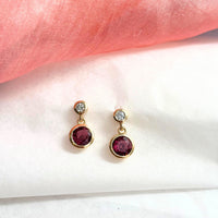 Pink Tourmaline and Diamond Earrings