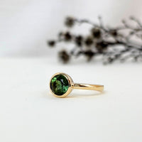 Limited Edition Stella Ring with Forest Green Tourmaline