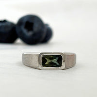 Artisan Signet Ring with Australian Parti-Sapphire