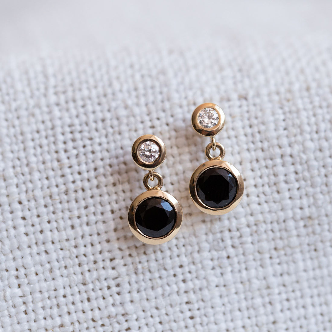 Limited Edition Tasmanian Black Spinel and Diamond Earrings