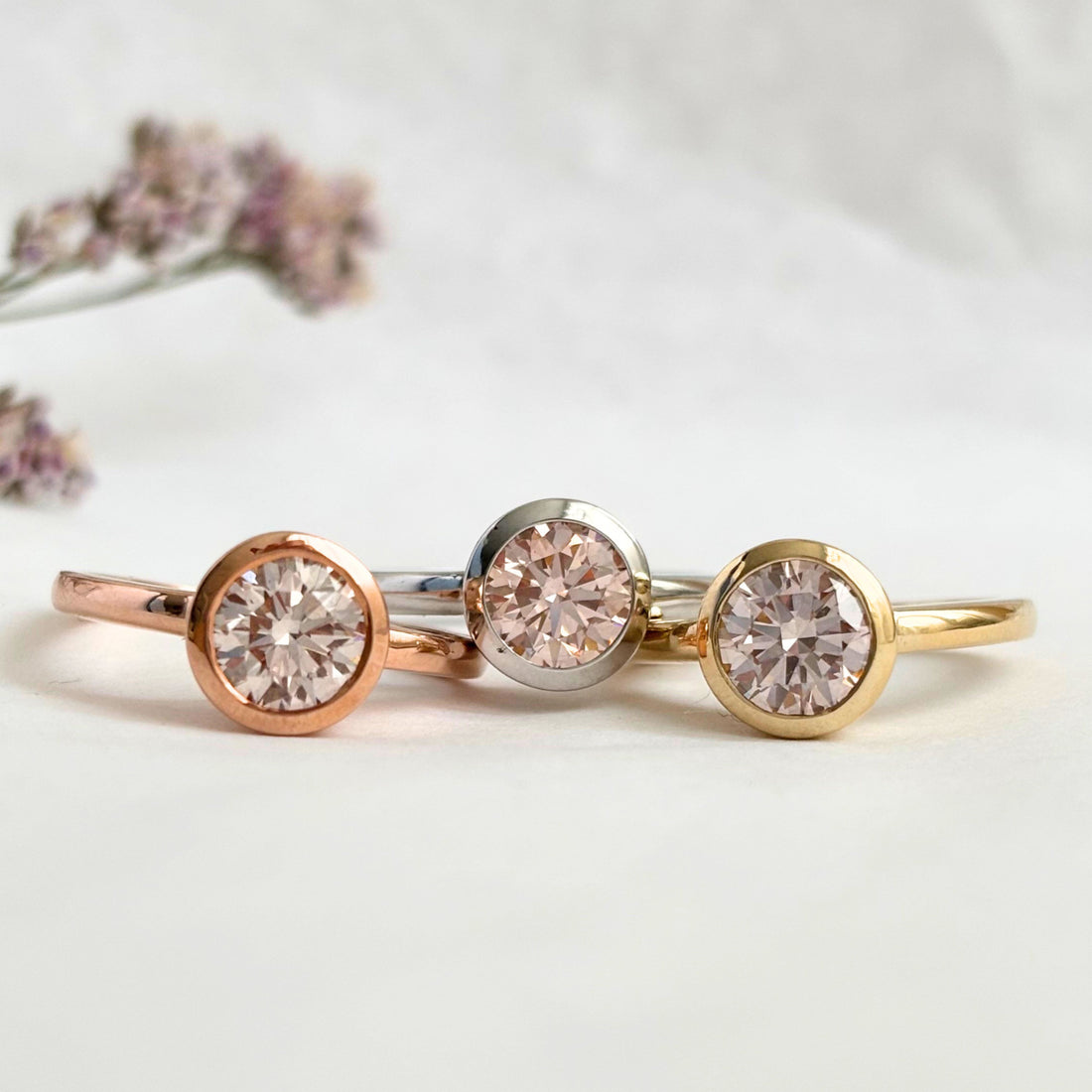 Limited Edition Stella Ring in Rose Gold with Pink Diamond