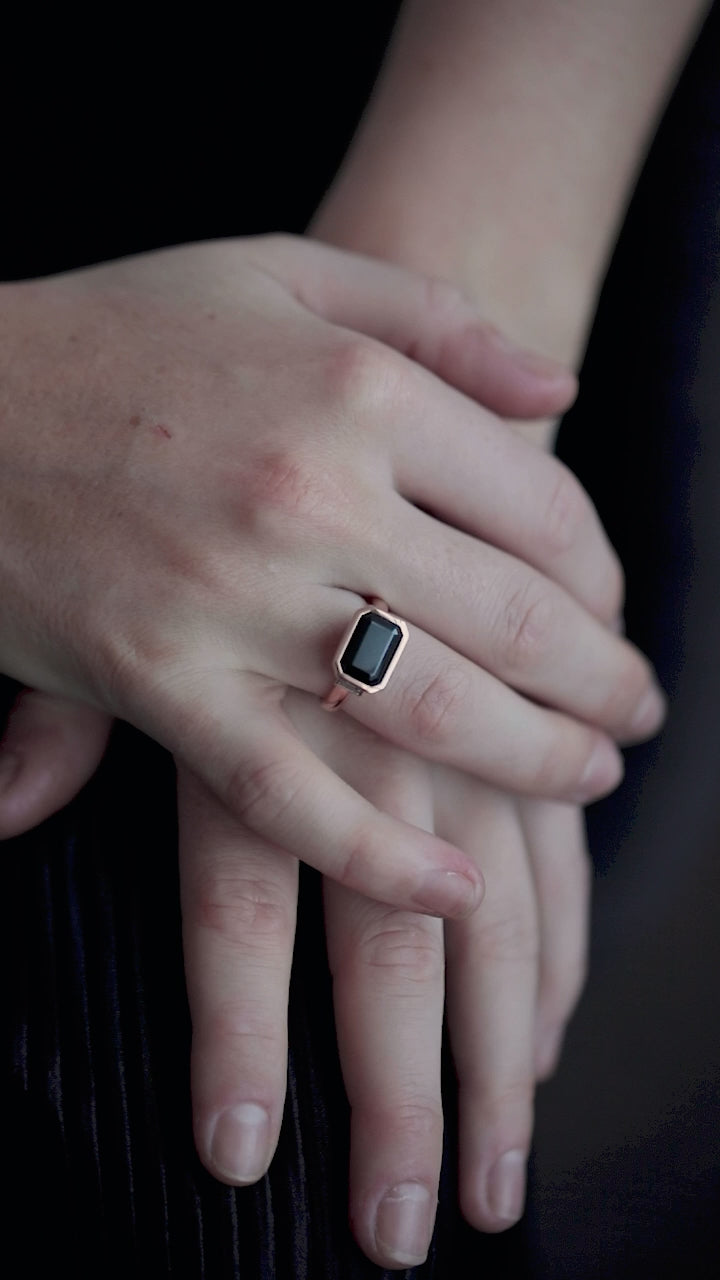 Black Spinel & Diamond Ring (Limited Edition)
