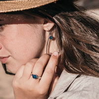 Blue Rocks Drop Earrings