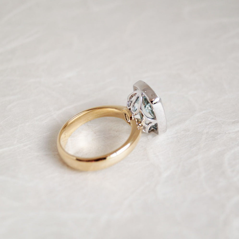 Two Tone Cushion Cut Cocktail Ring (Limited Edition)