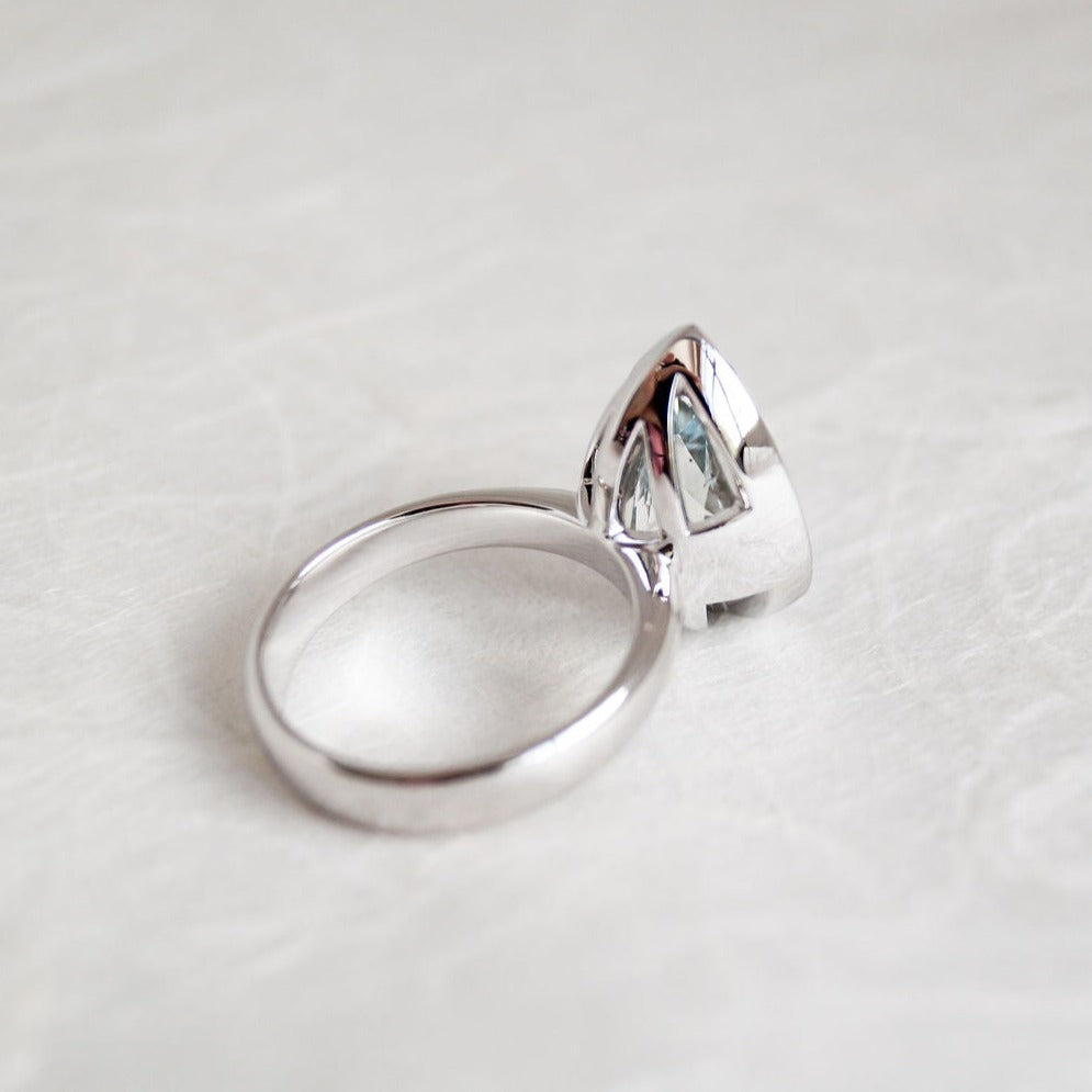 White Gold Pear Cut Cocktail Ring (Limited Edition)
