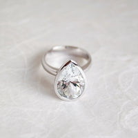 White Gold Pear Cut Cocktail Ring (Limited Edition)